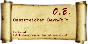 Oesztreicher Bernát névjegykártya